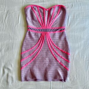 2B Bebe Lilac with Pink Detail Bandage Heart Shape
